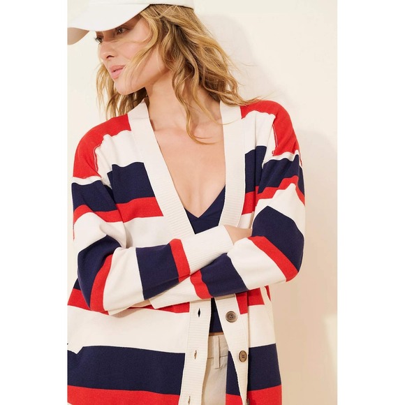 Free People Sweaters - Free People Red White Blue Cardigan Size Medium League‎ Of Her Own